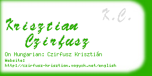 krisztian czirfusz business card