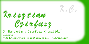 krisztian czirfusz business card